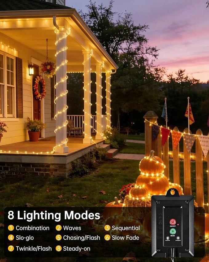 MERRIMAX M Solar Rope Lights Outdoor, 72FT 200LED Solar String Lights - Image 5