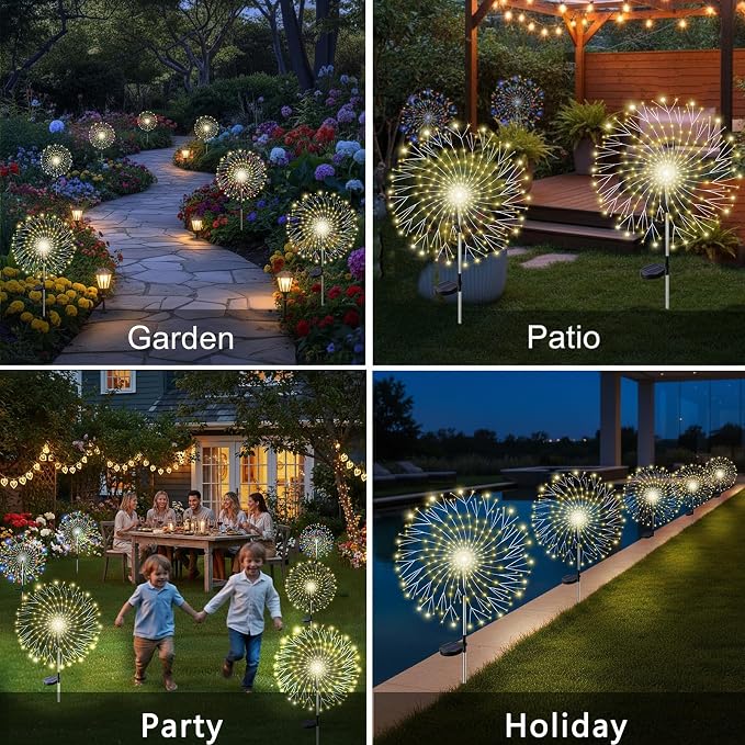 210LED Solar Firework Lights, Waterproof Fairy Starburst Light - Image 8