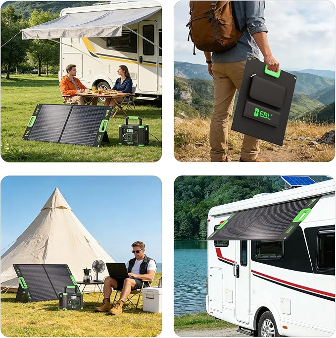 EBL 100 Watt Solar Panel, Foldable Solar Charger - Image 7