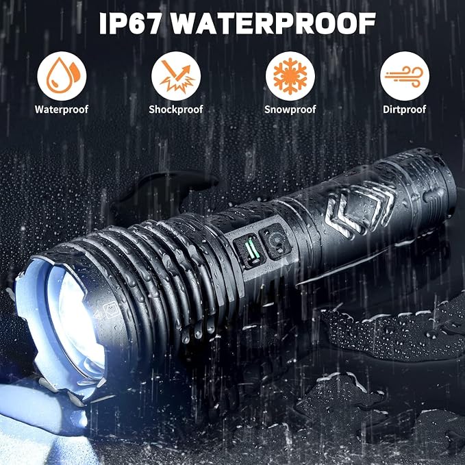 baibian High Power 155, 000 Lumens Rechargeable Flashlights, Super Bright - Image 6