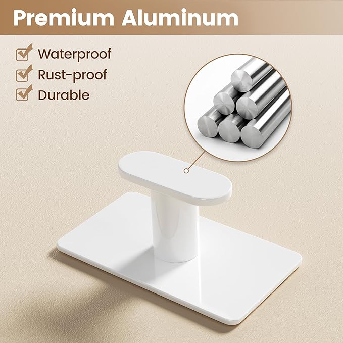 pickpiff Adhesive Towel Hooks for Bathroom: 20LB Extra Strong Wall Hanger for - Image 7