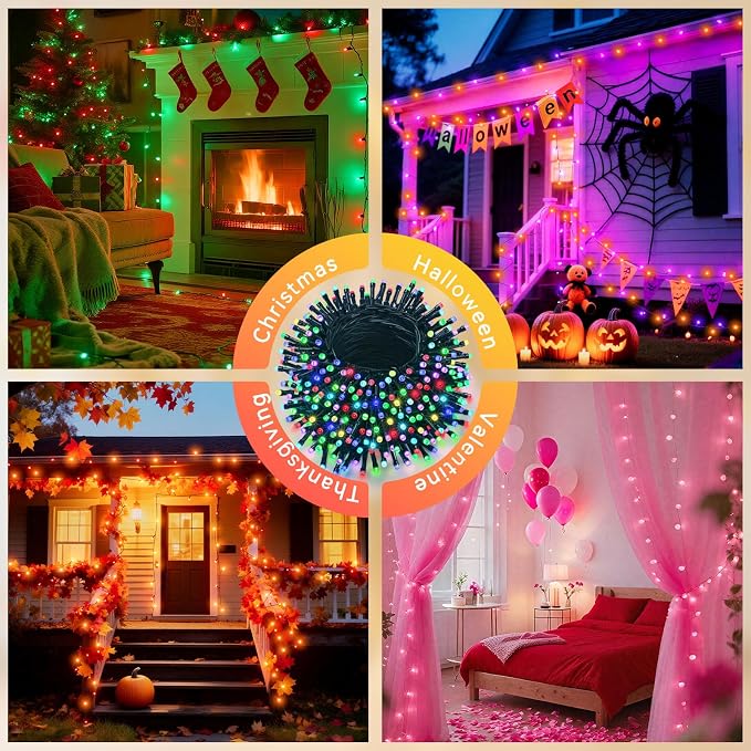 LitHome 33Ft 100 LED Color Changing Christmas String Lights, 35 Colors 9 Modes - Image 7