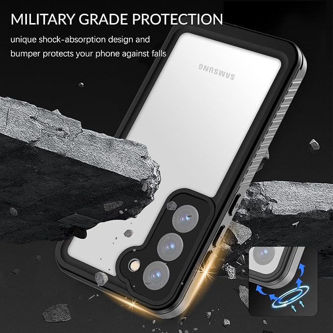 for Samsung Galaxy S23 Case, IP68 Waterproof Dustproof Case, Full Body Heavy - Image 3