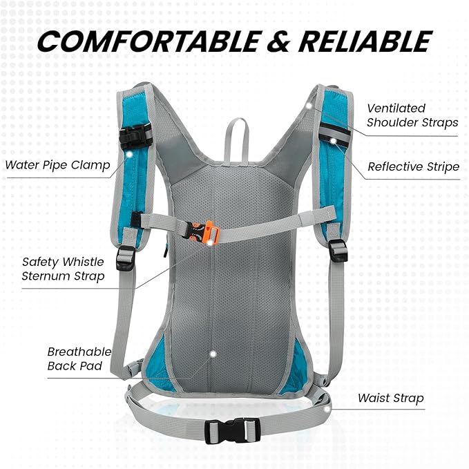 Nepest Hydration Pack Backpack for Women & Men, Lightweight Water Backpack - Image 3