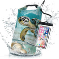Waterproof Dry Bag, Sea Turtle Starfish Nautical Small Waterproof Backpack by Cliduli