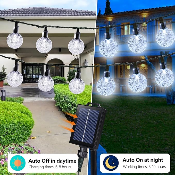 Joomer Solar Powered String Lights Waterproof, 39FT 60 LED Outdoor Solar String - Image 2