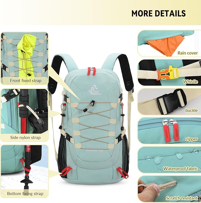 Bseash 40L Waterproof Hiking Backpack - Image 4