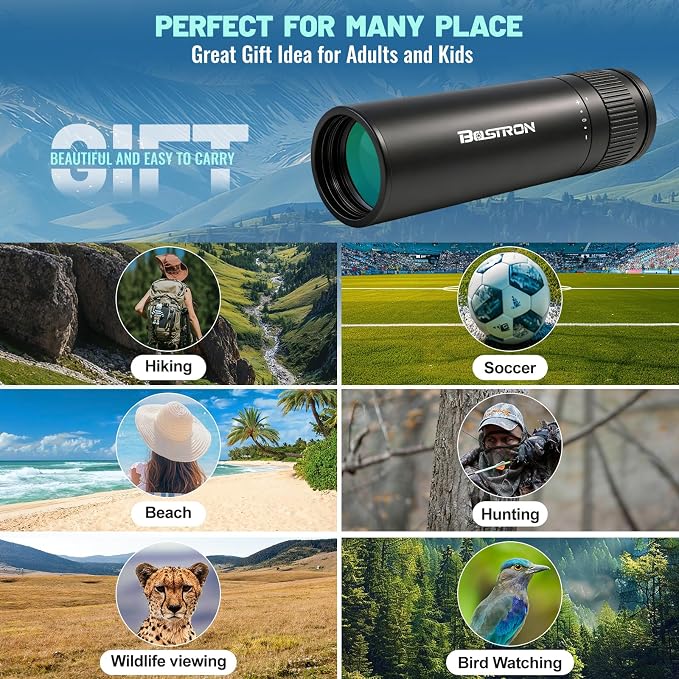 10x32 HD Monocular Telescope for Adults High Powered, Metal Cover Waterproof - Image 7