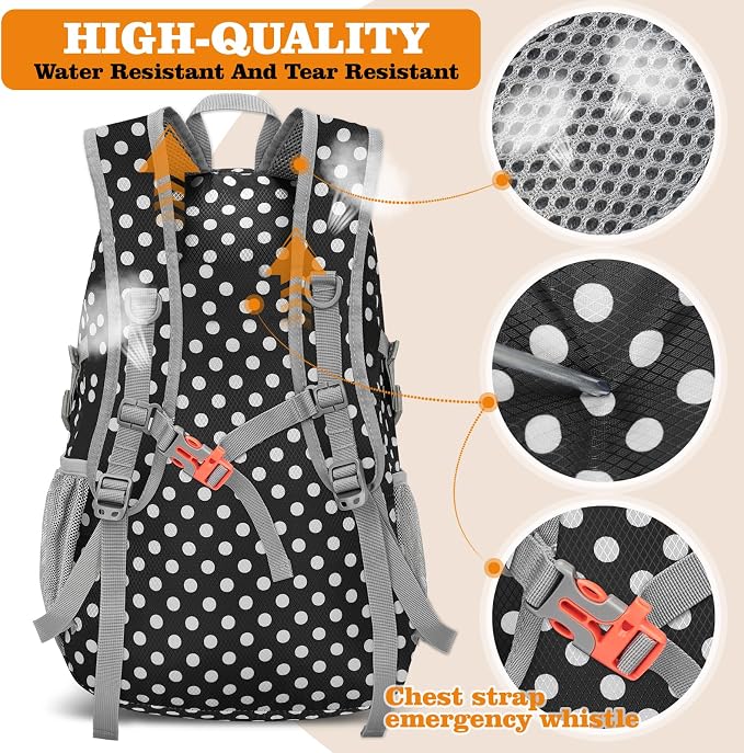 ZOMAKE Lightweight Packable Backpack 30L, Foldable Hiking Backpacks Water - Image 5