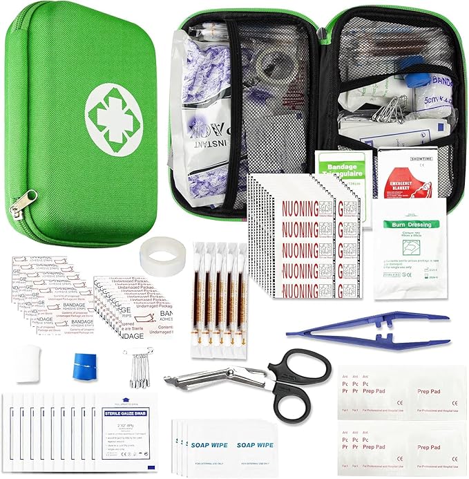 276 Car First Aid Kit for Business, Portable First Aid Kits Travel Szie by AMORNING