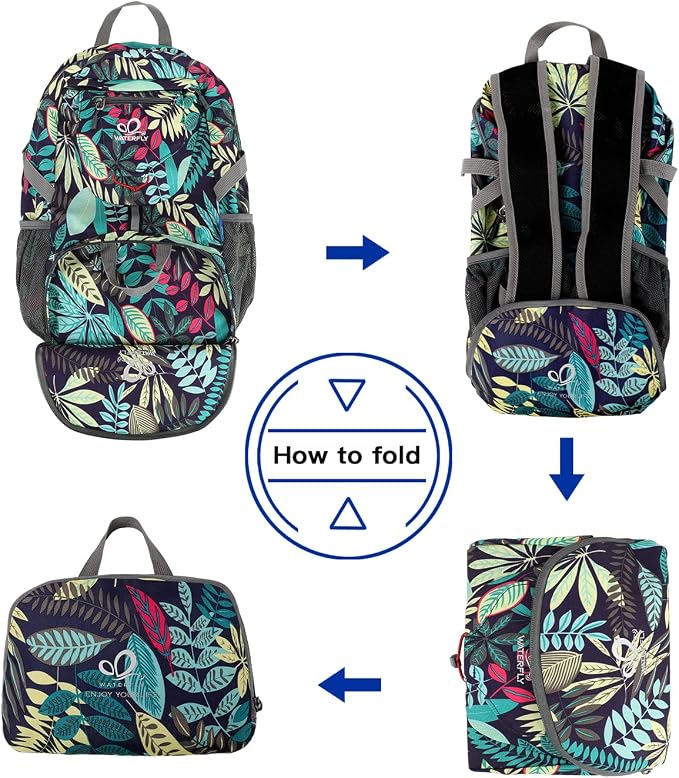 WATERFLY Small Lightweight Packable Backpack: 20l Ultra Light Foldable Travel - Image 6
