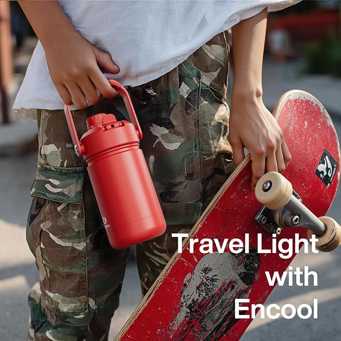 Kids Insulated Water Bottle - 12oz Stainless Steel Water Bottle with Dual Spouts - Image 6