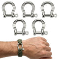 Silver 5/32" Bow Shackle, 5 Pack by Unknown