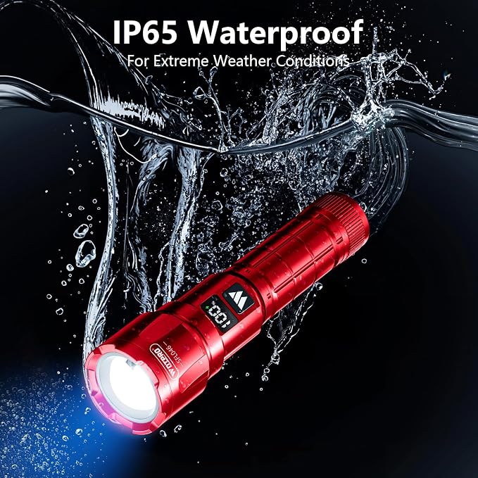 WdtPro LED Rechargeable Flashlight 2 Pack, Super Bright Zoomable 6000 Lumens - Image 5