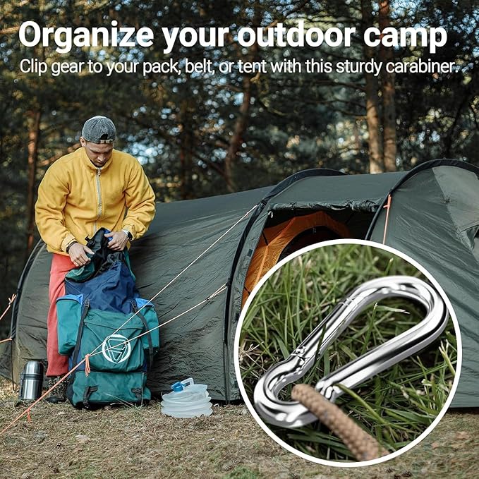 sprookber Stainless Steel Spring Snap Hook Carabiner - Image 5