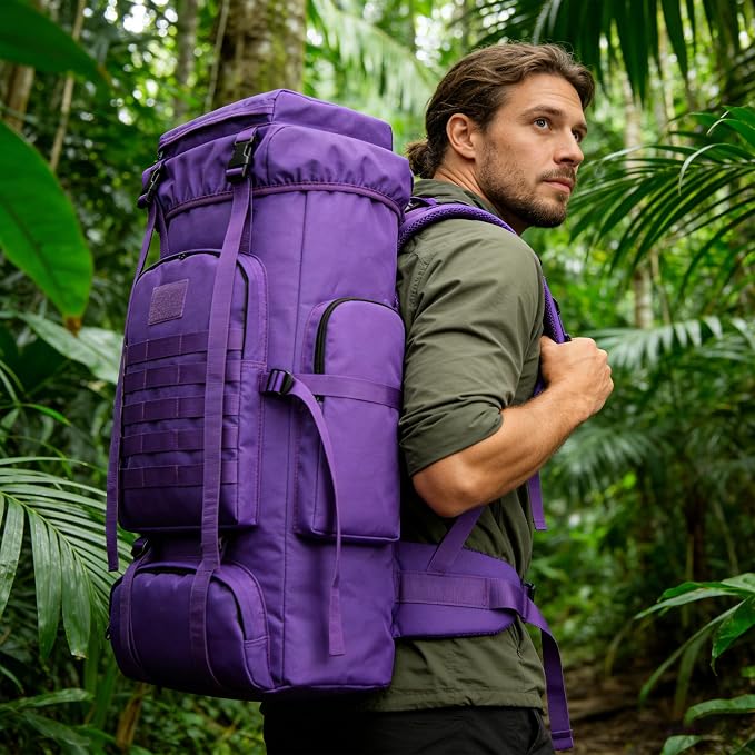Hiking Backpack for Men 70L/100L Camping Backpack Military Rucksack Molle 3 - Image 6