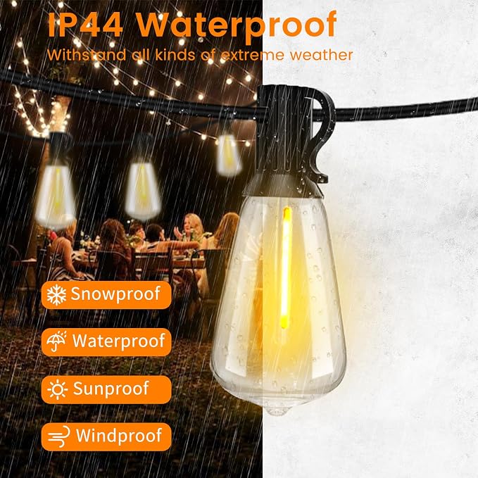 LED Outdoor String Lights 400ft Shatterproof Patio Lights - Image 4