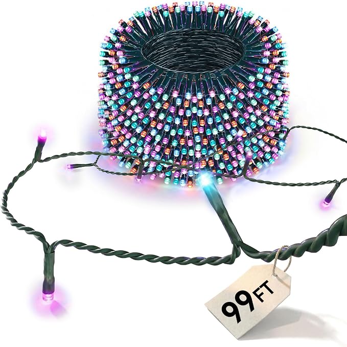 LitHome 99FT 300 LED Easter Lights String Outdoor Waterproof, 8 Modes Pastel by LitHome