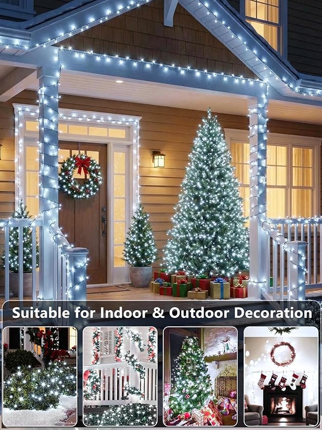 Upgraded 99FT 300 LED Christmas Lights Outdoor & Indoor, Memory Function & - Image 5