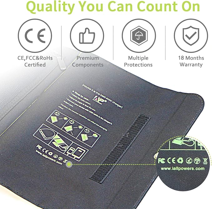 ALLPOWERS 21W 5V Foldable Solar Panel Charger, SP002 Solar Charging Kit - Image 7