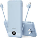 VEGER Portable Charger with Built-in AC Plug and Cables, All in One 10000mAh by VEGER