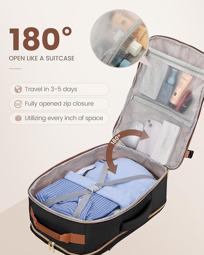 LOVEVOOK Travel Backpack for Women & Men 50L, Airline Approved Carry On - Image 2
