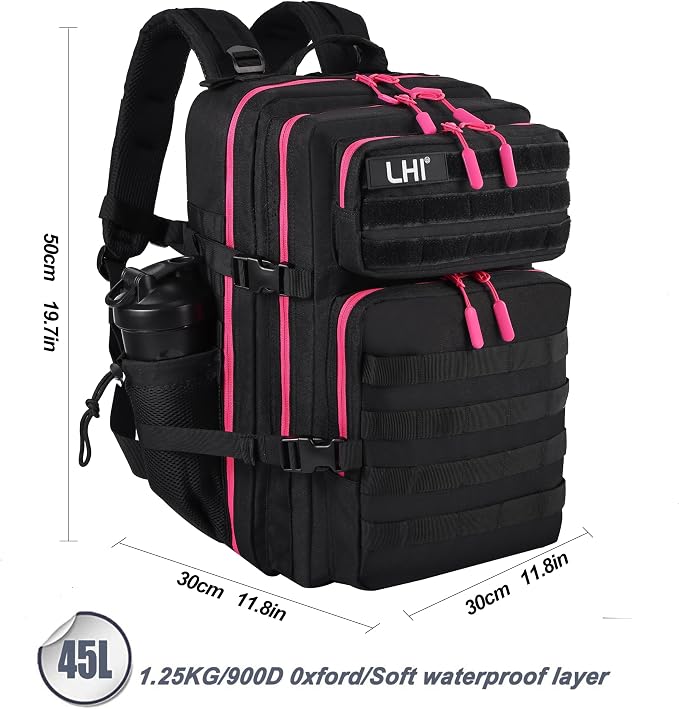 LHI Military Tactical Backpack for Men and Women 45L Army 3 Days Assault Pack - Image 3