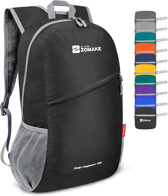 ZOMAKE Lightweight Packable Backpack, Foldable Backpacks Small Daypack by ZOMAKE