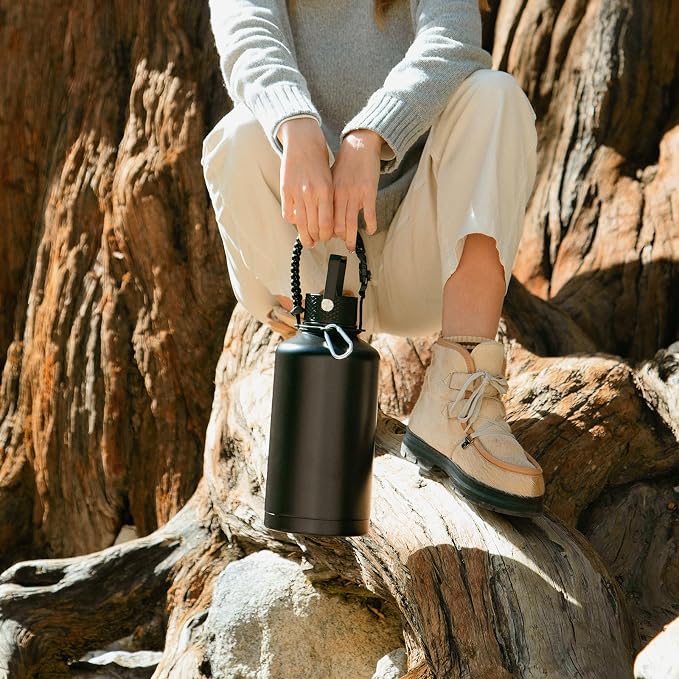 Insulated Water Bottle 64oz, Triple Wall Vacuum Stainless Steel, Leak Proof & - Image 9