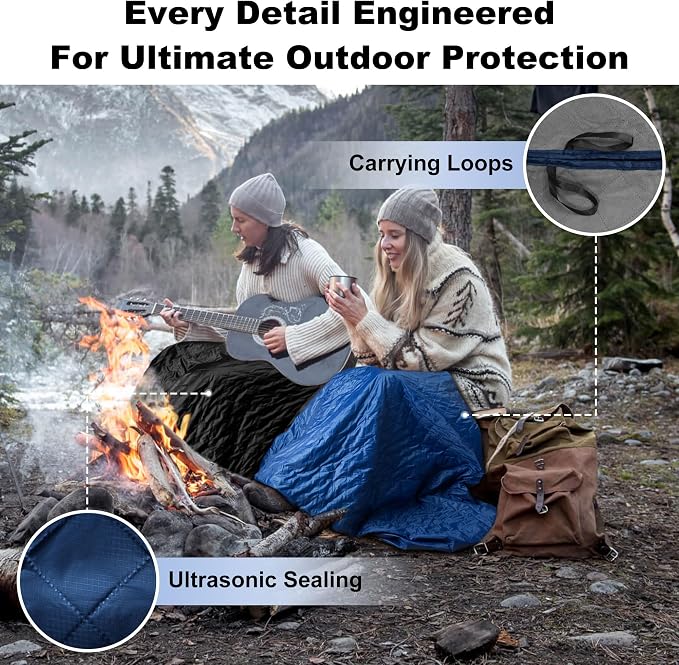 Waterproof Outdoor Blanket 92”X 60” Packable, Stadium Blankets - Image 4
