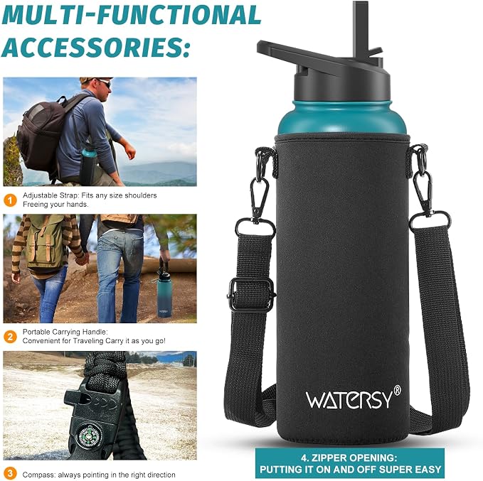 40oz Insulated Water Bottle, BPA Free&Leak Proof, Stainless Steel Water Flask - Image 6