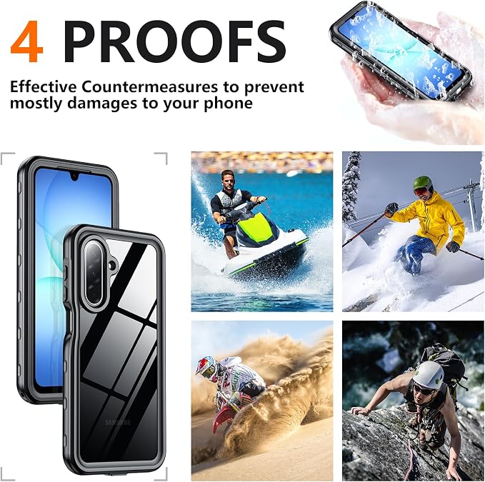 SPIDERCASE for Samsung Galaxy A17 Waterproof Case, IP68 Waterproof Case - Image 7