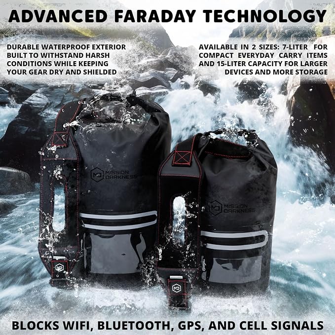 Mission Darkness Dry Shield Faraday Tote 15L // Waterproof Dry Bag - Image 6