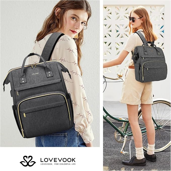 LOVEVOOK Laptop Backpack for Women, 15.6 Inch Professional Womens Travel - Image 7