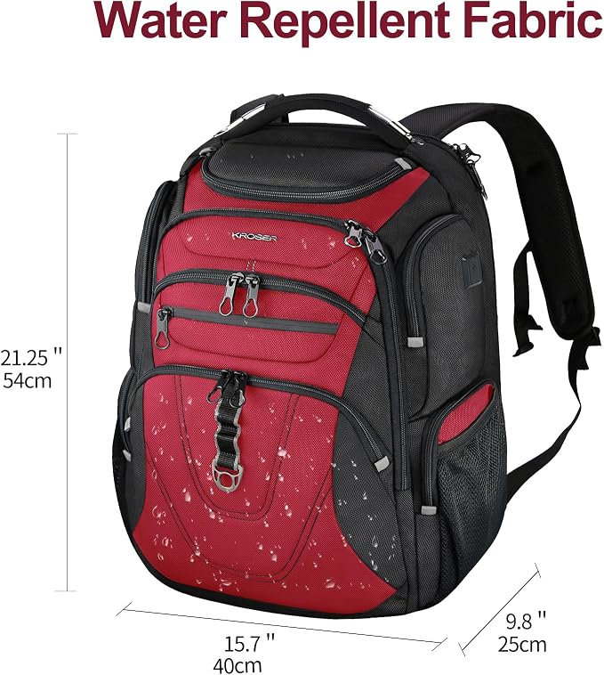 KROSER Friendly Travel Laptop Backpack 18.4 inch XXXL Gaming Backpack - Image 2