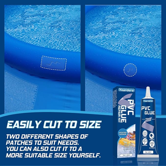 Yeardera Air Mattress Patch Kit, Waterproof Vinyl Repair Kit, High Strength PVC - Image 4