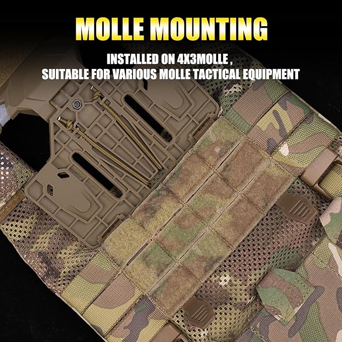 Zhongren Tactical Plate Carrier Vest Attachments Universal Phone Chest Mount - Image 5