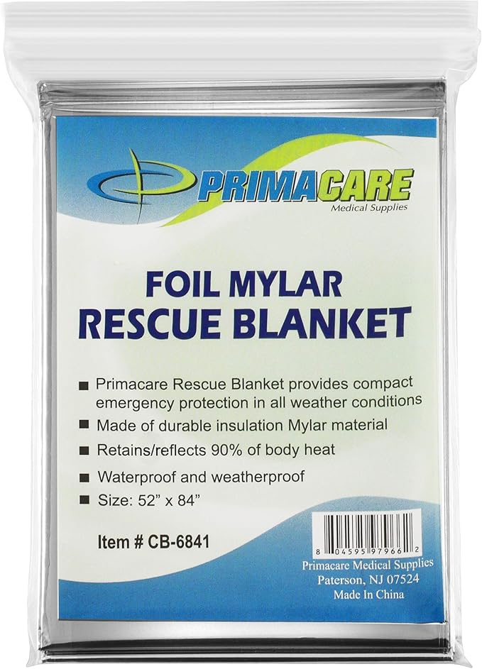 Primacare HB-10 Emergency Mylar Thermal Blankets – 10 Pack, Waterproof - Image 6