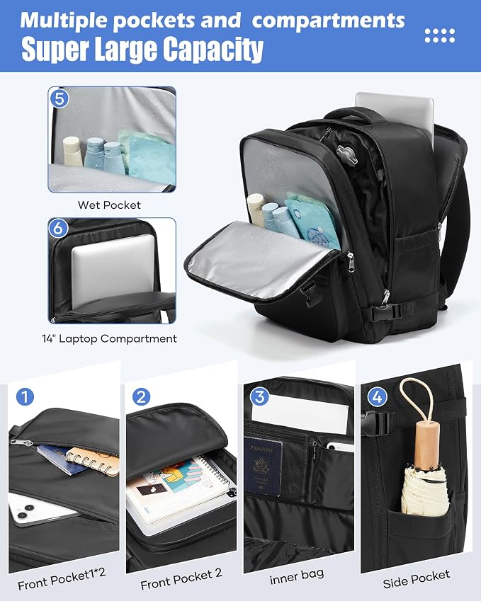 Vacuum Backpack Travel with Pump, Vacuum Sealed Backpack, Travel Backpack with - Image 5