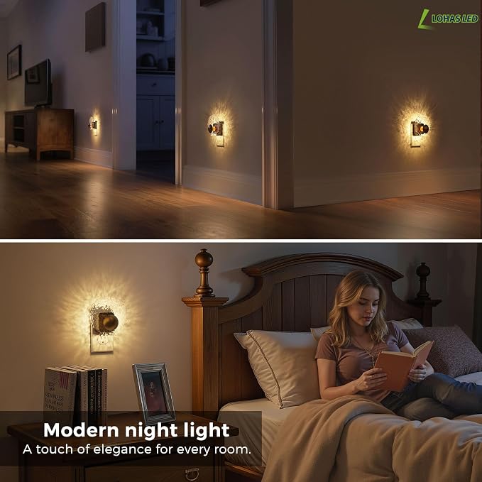 L LOHAS LED Shell Night Light, 2 Pack, Night Lights Plug into Wall, Dimmable - Image 4