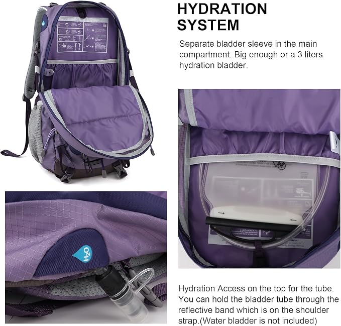 MOUNTAINTOP 40L Hiking Backpack, Lightweight Travel Backpack - Image 4