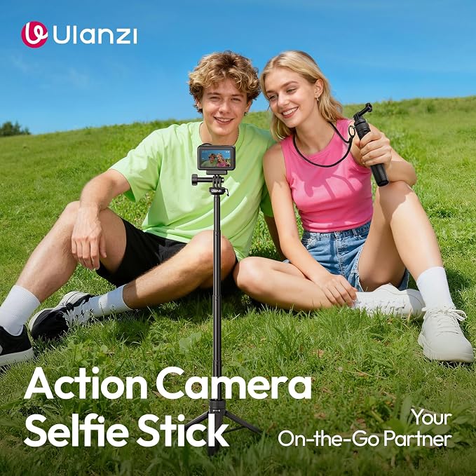 23.62" Action Camera Selfie Stick Tripod Stand w Neck Lanyard, ULANZI MT92 - Image 6