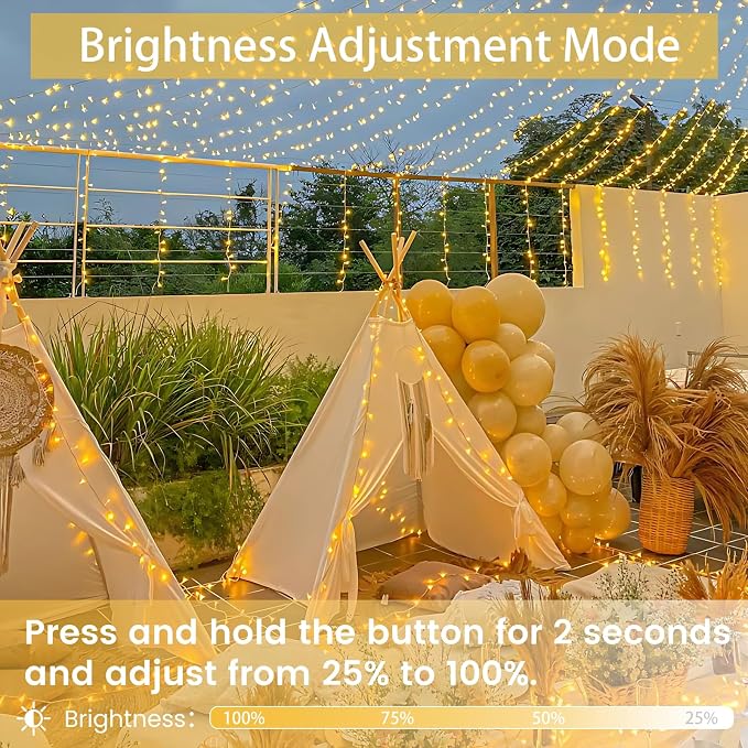 2 Pack 100 LED Connectable String Lights Indoor Outdoor, 33FT Clear Wire - Image 5