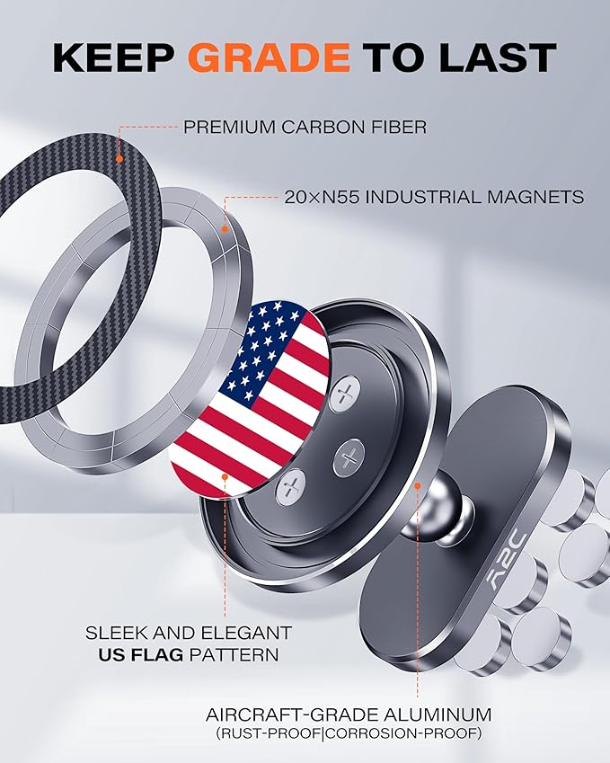 A2C Alloy Magnetic Golf Cart Phone Holder - Image 7