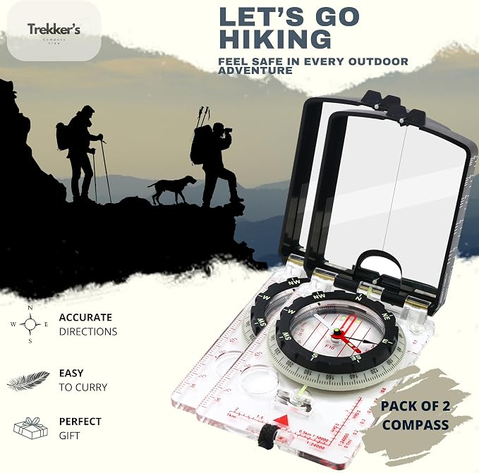 Trekker's Compass Crew Professional Military Lensatic Compass - Image 2