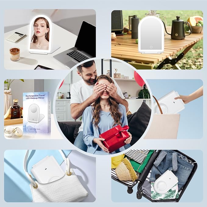 FUNTOUCH Rechargeable Travel Makeup Mirror - Image 7