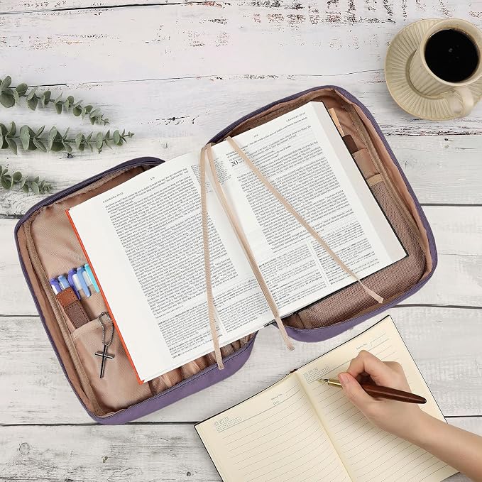 FINDCOZY Bible Cover for Women, Durable Carrying Book Case Church Bag for - Image 5