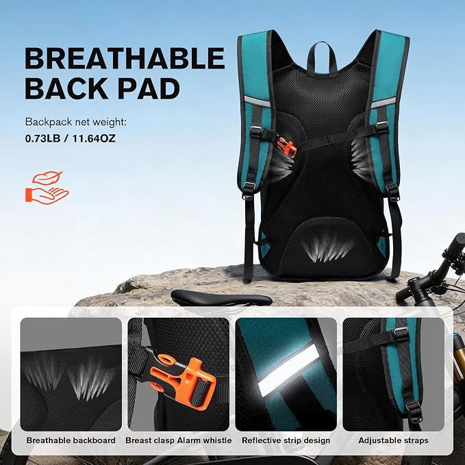 Ultra-Light Soft Daypack 15L/20L, Cushioned Breathable Back Panel Backpack - Image 3