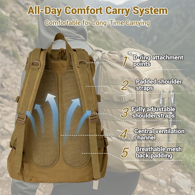 kokkoya Lightweight Tactical Backpacks - Image 7