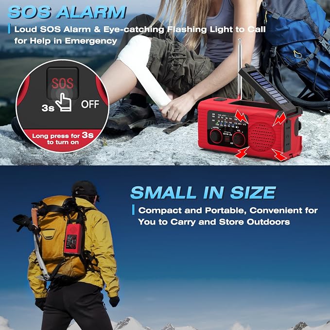 NITIGO Emergency Weather Radio NOAA AM FM WB - Image 3